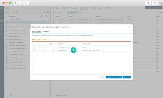 ROLEnow Datenanalyse Policy Control